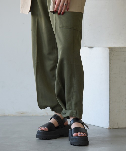 NOFALL（ノーフォール）の「厚底Wベルトストラップサンダル（サンダル・レディース・ホワイト/ブラック・LL/3L/S/M/L）」の8枚目の写真