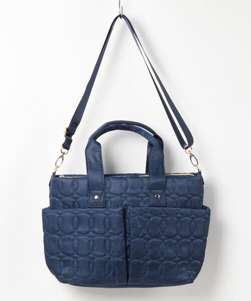 GGD SELECT（ジージーディー　セレクト）の「キルト２WAYトート（トートバッグ・レディース・ブラック/ベージュ/ネイビー・FREE）」の3枚目の写真