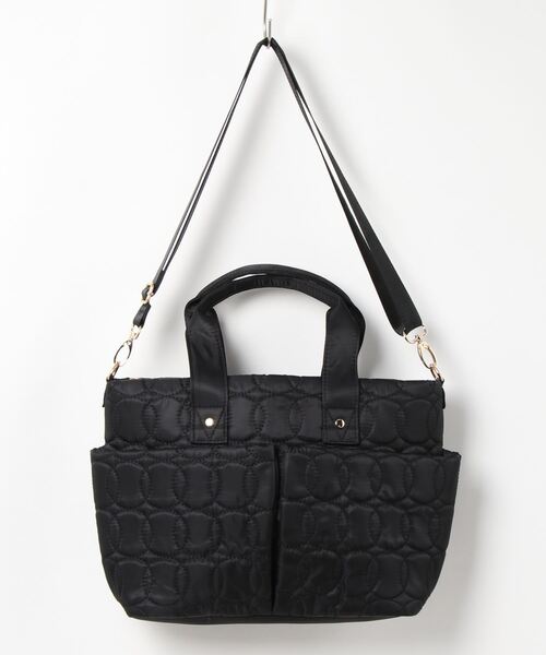 GGD SELECT（ジージーディー　セレクト）の「キルト２WAYトート（トートバッグ・レディース・ブラック/ベージュ/ネイビー・FREE）」の2枚目の写真