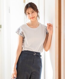 any SiS（エニィスィス）の「【UVケア】ハイゲージストライプ カットソー（Tシャツ/カットソー）」