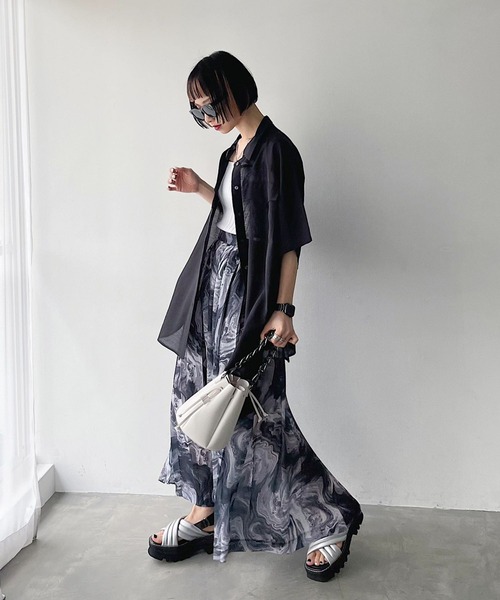 PAGEBOY（ページボーイ）の「シアーBIG半袖シャツ（シャツ/ブラウス・レディース・ブラック/オフホワイト/ブルー系その他/イエロー系その他/ブラウン系その他2・FREE）」の15枚目の写真