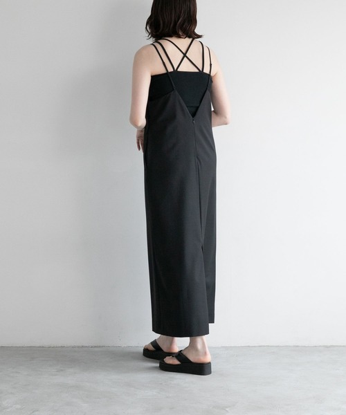 yuw（ユウ）の「スクエアキャミワンピース　278912（ワンピース・レディース・ブラック/グレー・FREE）」の3枚目の写真