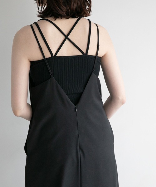 yuw（ユウ）の「スクエアキャミワンピース　278912（ワンピース・レディース・ブラック/グレー・FREE）」の9枚目の写真