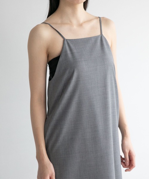yuw（ユウ）の「スクエアキャミワンピース　278912（ワンピース・レディース・ブラック/グレー・FREE）」の7枚目の写真