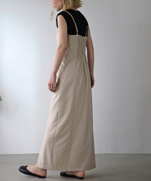 UNFIELD(アンフィールド)の「【UNFIELD】スリットキャミワンピース(ワンピース・レディース・ブラック/アイボリー・FREE)」の8枚目の写真