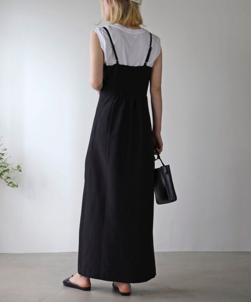 UNFIELD(アンフィールド)の「【UNFIELD】スリットキャミワンピース(ワンピース・レディース・ブラック/アイボリー・FREE)」の12枚目の写真