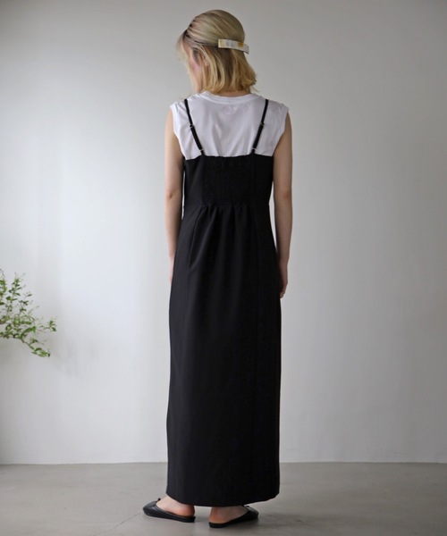UNFIELD(アンフィールド)の「【UNFIELD】スリットキャミワンピース(ワンピース・レディース・ブラック/アイボリー・FREE)」の14枚目の写真