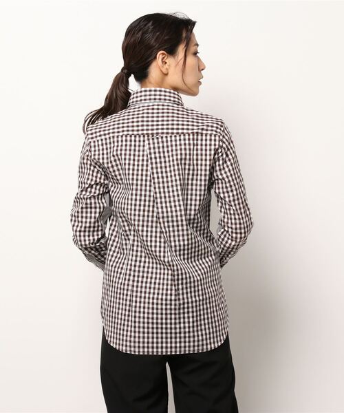 GOLDEN GOOSE（ゴールデングース）の「GOLDEN GOOSE Long sleeve shirt with different pattern check combination（シャツ/ブラウス・レディース・ホワイト×ブラウン・X-SMALL/XX-SMALL）」の7枚目の写真