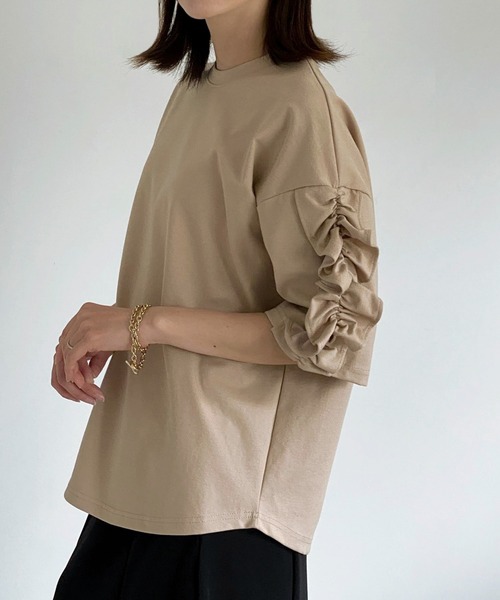 ottilie(オティーリエ)の「袖フリルプルオーバー(Tシャツ/カットソー・レディース・ブラック/ベージュ/オフホワイト・FREE)」の18枚目の写真
