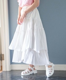 WEGO | WEGO/アシメフリルティアードロングスカート(スカート)