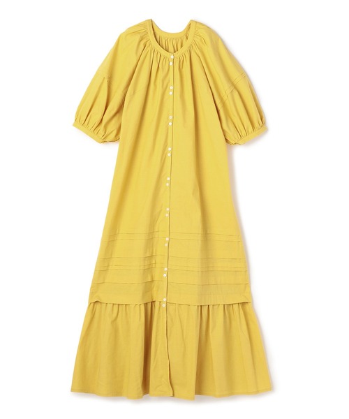 ReNorm（リノーム）の「ボリュームスリーブシャツワンピース（シャツワンピース・レディース・ネイビー/イエロー/ホワイト×グリーン/ネイビー×ホワイト/オフホワイト・フリー）」の10枚目の写真