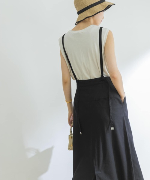 URBAN RESEARCH（アーバンリサーチ）の「リネン混フレアジャンスカ（ワンピース・レディース・チャコールグレー/ブラック・36/38）」の3枚目の写真