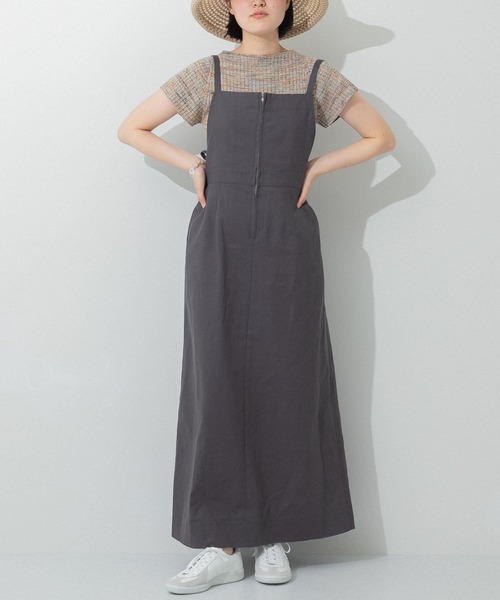 URBAN RESEARCH（アーバンリサーチ）の「リネン混フレアジャンスカ（ワンピース・レディース・チャコールグレー/ブラック・36/38）」の13枚目の写真
