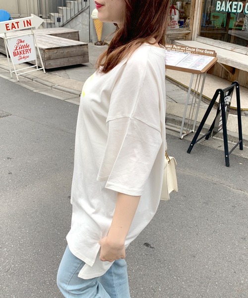 OLIVE des OLIVE（オリーブデオリーブ）の「【WEB限定カラー有】ロゴゆるTシャツ（Tシャツ/カットソー・レディース・オフホワイト/ピンク/ブラック/ミント・FREE）」の13枚目の写真