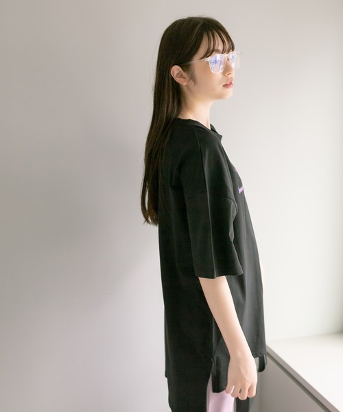 OLIVE des OLIVE（オリーブデオリーブ）の「【WEB限定カラー有】ロゴゆるTシャツ（Tシャツ/カットソー・レディース・オフホワイト/ピンク/ブラック/ミント・FREE）」の9枚目の写真