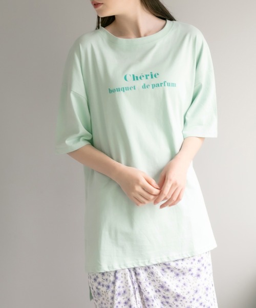 OLIVE des OLIVE（オリーブデオリーブ）の「【WEB限定カラー有】ロゴゆるTシャツ（Tシャツ/カットソー・レディース・オフホワイト/ピンク/ブラック/ミント・FREE）」の15枚目の写真
