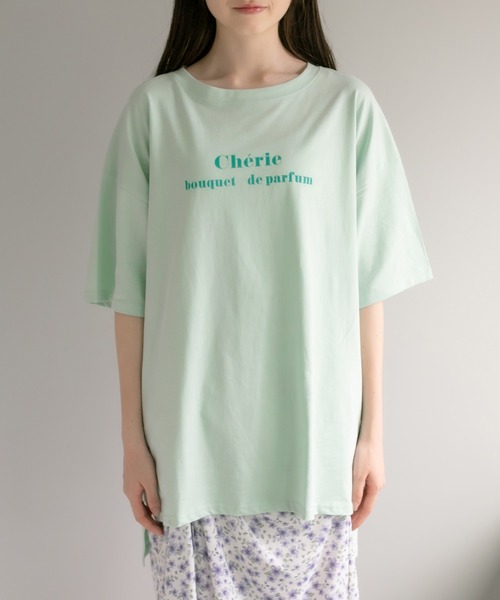 OLIVE des OLIVE（オリーブデオリーブ）の「【WEB限定カラー有】ロゴゆるTシャツ（Tシャツ/カットソー・レディース・オフホワイト/ピンク/ブラック/ミント・FREE）」の7枚目の写真