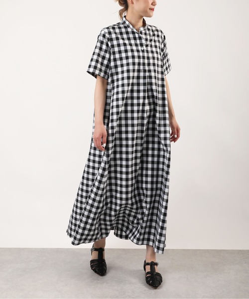 PICCIN（ピッチン）の「スキッパーフレアワンピース（ワンピース・レディース・カーキ/ブルー/ブラック系その他・M）」の2枚目の写真