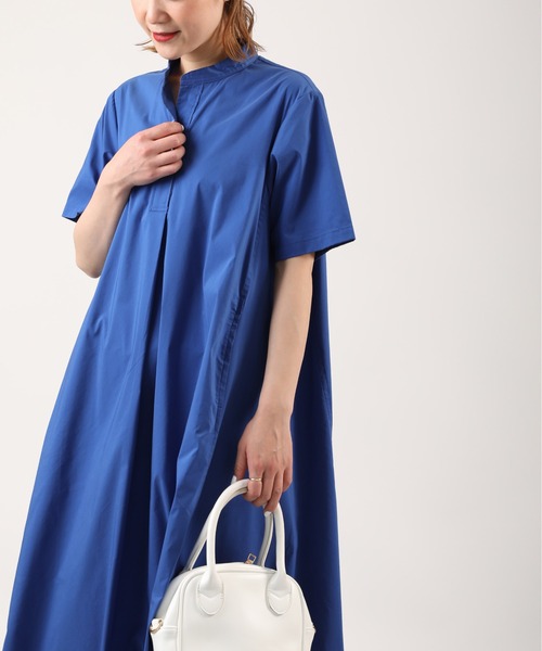 PICCIN（ピッチン）の「スキッパーフレアワンピース（ワンピース・レディース・カーキ/ブルー/ブラック系その他・M）」の3枚目の写真