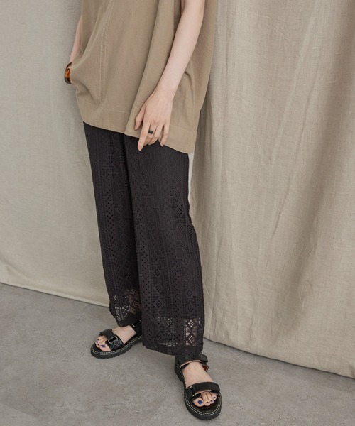 AMERICAN HOLIC(アメリカンホリック)の「レースパンツ(その他パンツ・レディース・アイボリー/ブラック・M/L/S)」の1枚目の写真