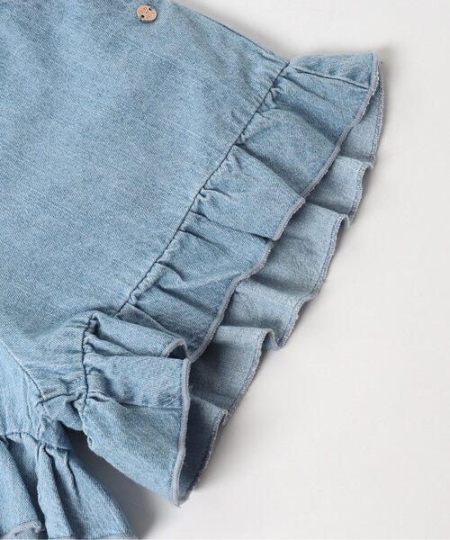 apres les cours（アプレレクール）の「WEB限定 フレアフリルショートパンツ（その他パンツ・キッズ・インディゴブルー/アイボリー/パープル/カーキ/マスタード・100/110/120/140/130/80/90）」の18枚目の写真