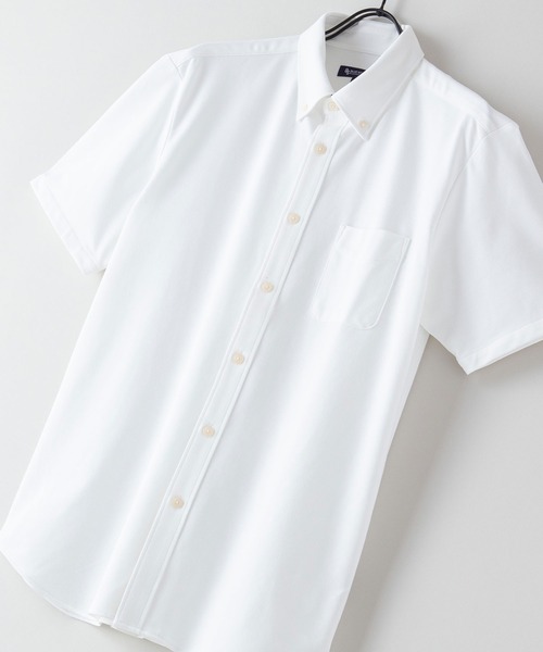 Blue Standard (ブルースタンダード)の「【BLUE STANDARD/ブルースタンダード】吸水速乾 イージーケア ピンポイント消臭 ストレッチ アルティマニットボタンダウンシャツ(シャツ/ブラウス・メンズ・ダークネイビー/ホワイト/ライトブルー/ダークブルー/ブルー系その他・X-LARGE/SMALL/MEDIUM/LARGE)」の1枚目の写真