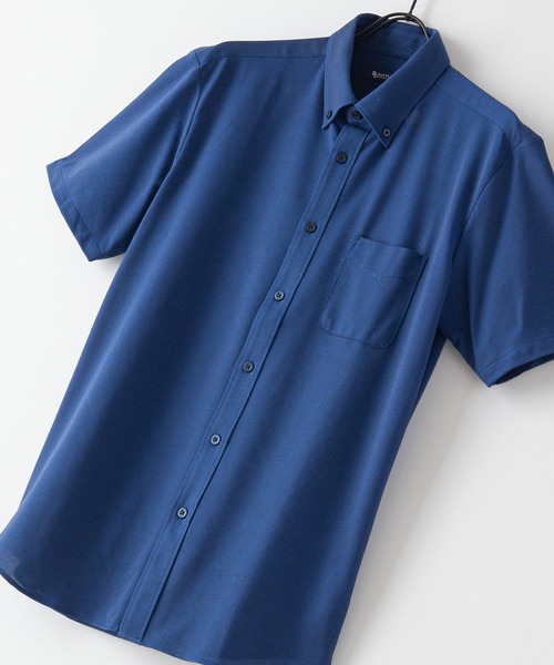 Blue Standard (ブルースタンダード)の「【BLUE STANDARD/ブルースタンダード】吸水速乾 イージーケア ピンポイント消臭 ストレッチ アルティマニットボタンダウンシャツ(シャツ/ブラウス・メンズ・ダークネイビー/ホワイト/ライトブルー/ダークブルー/ブルー系その他・X-LARGE/SMALL/MEDIUM/LARGE)」の5枚目の写真