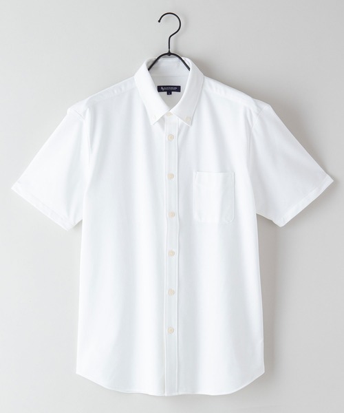 Blue Standard (ブルースタンダード)の「【BLUE STANDARD/ブルースタンダード】吸水速乾 イージーケア ピンポイント消臭 ストレッチ アルティマニットボタンダウンシャツ(シャツ/ブラウス・メンズ・ダークネイビー/ホワイト/ライトブルー/ダークブルー/ブルー系その他・X-LARGE/SMALL/MEDIUM/LARGE)」の6枚目の写真