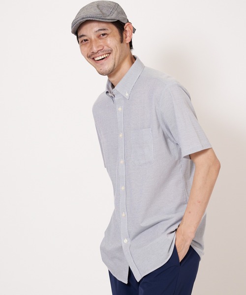 Blue Standard (ブルースタンダード)の「【BLUE STANDARD/ブルースタンダード】吸水速乾 イージーケア ピンポイント消臭 ストレッチ アルティマニットボタンダウンシャツ(シャツ/ブラウス・メンズ・ダークネイビー/ホワイト/ライトブルー/ダークブルー/ブルー系その他・X-LARGE/SMALL/MEDIUM/LARGE)」の22枚目の写真