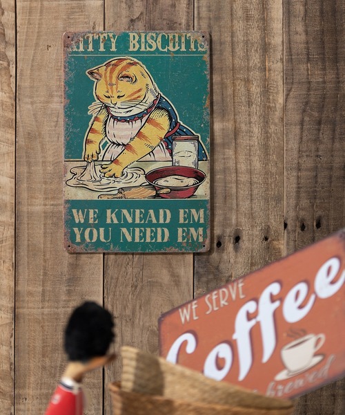 犬3ブリキ看板ヴィンテージ壁掛けパネルアンティークレトロ雑貨
