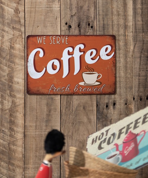 セール】アンティーク調 壁掛け レトロサイン ブリキ看板 犬、猫