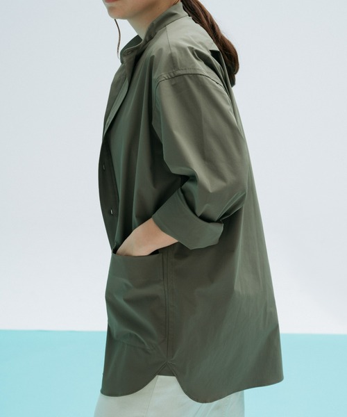 BRICK & SONS（ブリックアンドサンズ）の「CORDURA リラックス バンドカラーシャツ＜カーキ＞（シャツ/ブラウス・メンズ・カーキ・LL/S/M/L）」の11枚目の写真