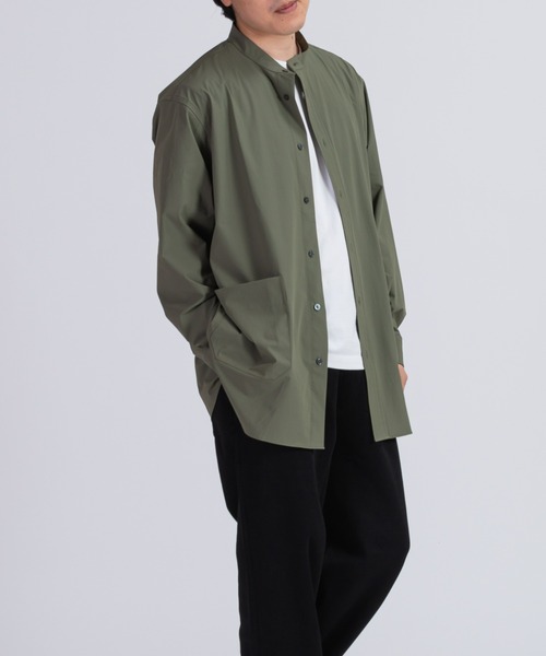 BRICK & SONS（ブリックアンドサンズ）の「CORDURA リラックス バンドカラーシャツ＜カーキ＞（シャツ/ブラウス・メンズ・カーキ・LL/S/M/L）」の3枚目の写真