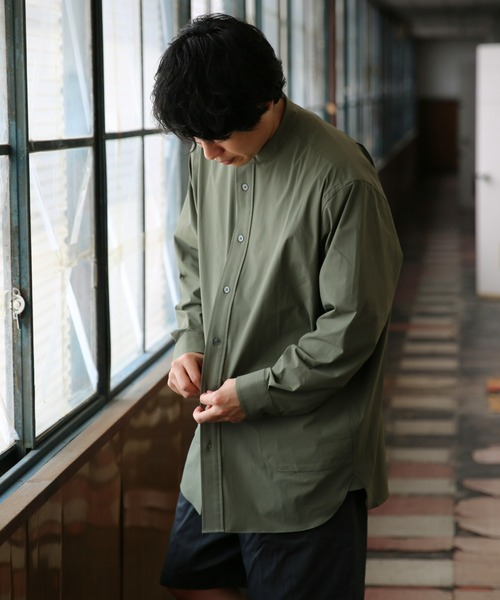 BRICK & SONS（ブリックアンドサンズ）の「CORDURA リラックス バンドカラーシャツ＜カーキ＞（シャツ/ブラウス・メンズ・カーキ・LL/S/M/L）」の15枚目の写真