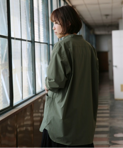 BRICK & SONS（ブリックアンドサンズ）の「CORDURA リラックス バンドカラーシャツ＜カーキ＞（シャツ/ブラウス・メンズ・カーキ・LL/S/M/L）」の13枚目の写真