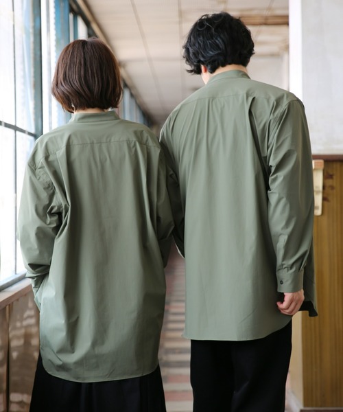 BRICK & SONS（ブリックアンドサンズ）の「CORDURA リラックス バンドカラーシャツ＜カーキ＞（シャツ/ブラウス・メンズ・カーキ・LL/S/M/L）」の4枚目の写真
