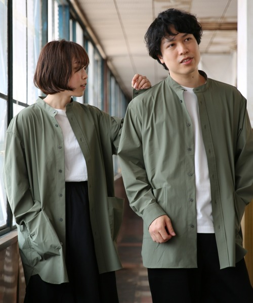 BRICK & SONS（ブリックアンドサンズ）の「CORDURA リラックス バンドカラーシャツ＜カーキ＞（シャツ/ブラウス・メンズ・カーキ・LL/S/M/L）」の9枚目の写真