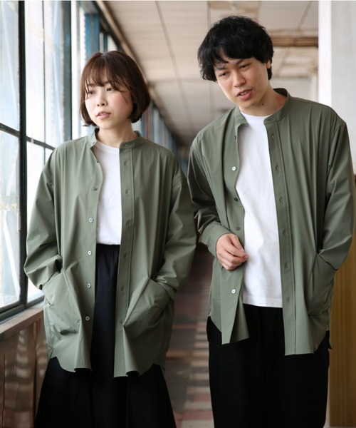BRICK & SONS（ブリックアンドサンズ）の「CORDURA リラックス バンドカラーシャツ＜カーキ＞（シャツ/ブラウス・メンズ・カーキ・LL/S/M/L）」の6枚目の写真