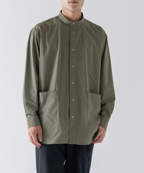 BRICK & SONS（ブリックアンドサンズ）の「CORDURA リラックス バンドカラーシャツ＜カーキ＞（シャツ/ブラウス・メンズ・カーキ・LL/S/M/L）」の19枚目の写真