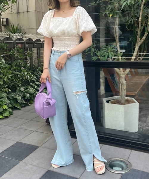 one after another NICE CLAUP(ワンアフターアナザーナイスクラップ)の「ワンハンドルカラフルミニバッグ(ハンドバッグ・レディース・サーモンピンク/ホワイト/パープル・FREE)」の14枚目の写真