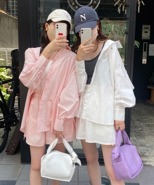 one after another NICE CLAUP(ワンアフターアナザーナイスクラップ)の「ワンハンドルカラフルミニバッグ(ハンドバッグ・レディース・サーモンピンク/ホワイト/パープル・FREE)」の21枚目の写真