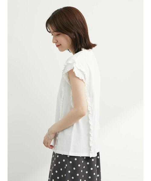 Sugar spoon(シュガースプーン)の「・SUGAR SPOON フリルノースリーブTシャツ(Tシャツ/カットソー・レディース・ライトグレー/ブラック/オフホワイト/イエロー・FREE)」の21枚目の写真