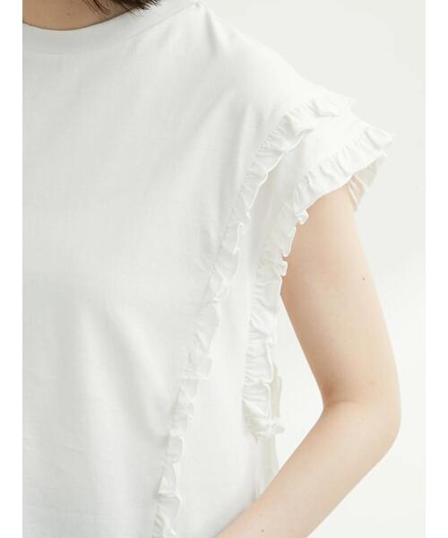 Sugar spoon(シュガースプーン)の「・SUGAR SPOON フリルノースリーブTシャツ(Tシャツ/カットソー・レディース・ライトグレー/ブラック/オフホワイト/イエロー・FREE)」の19枚目の写真