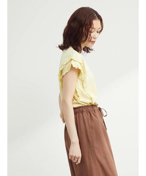 Sugar spoon(シュガースプーン)の「・SUGAR SPOON フリルノースリーブTシャツ(Tシャツ/カットソー・レディース・ライトグレー/ブラック/オフホワイト/イエロー・FREE)」の22枚目の写真