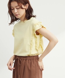 Sugar spoon | ・SUGAR SPOON フリルノースリーブTシャツ(Tシャツ/カットソー)