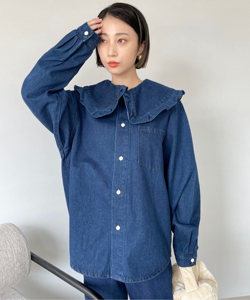 SANSeLF（サンセルフ）の「ワンウォッシュデニムセットアップ【SANSeLF】sanw22a031（セットアップ・レディース・ワンウォッシュ・FREE）」の13枚目の写真