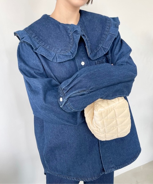 SANSeLF（サンセルフ）の「ワンウォッシュデニムセットアップ【SANSeLF】sanw22a031（セットアップ・レディース・ワンウォッシュ・FREE）」の15枚目の写真