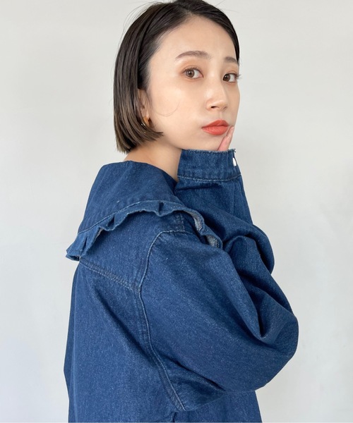 SANSeLF（サンセルフ）の「ワンウォッシュデニムセットアップ【SANSeLF】sanw22a031（セットアップ・レディース・ワンウォッシュ・FREE）」の16枚目の写真