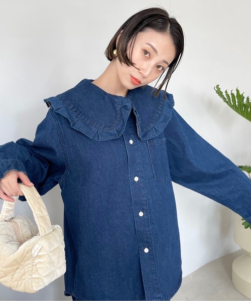 SANSeLF（サンセルフ）の「ワンウォッシュデニムセットアップ【SANSeLF】sanw22a031（セットアップ・レディース・ワンウォッシュ・FREE）」の17枚目の写真