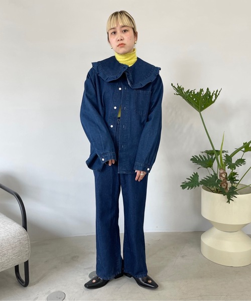 SANSeLF（サンセルフ）の「ワンウォッシュデニムセットアップ【SANSeLF】sanw22a031（セットアップ・レディース・ワンウォッシュ・FREE）」の8枚目の写真